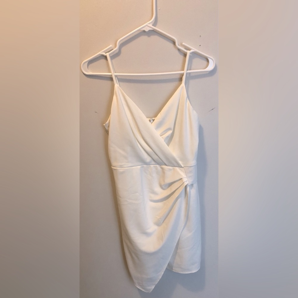 Blue Blush Cream Ivory Cocktail Mini Formal Dress Spaghetti Straps V Neck